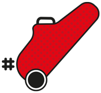 Willkommen auf der Website Sax On Wheels. Die ist das Logo vom One Man Roll Act mit dem roten Saxophon.